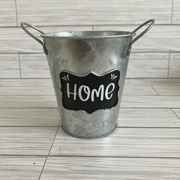 Ashland Custom "Home" Rustic Farmhouse Galvanized Tin Bucket Decor - Picture 8 of 8